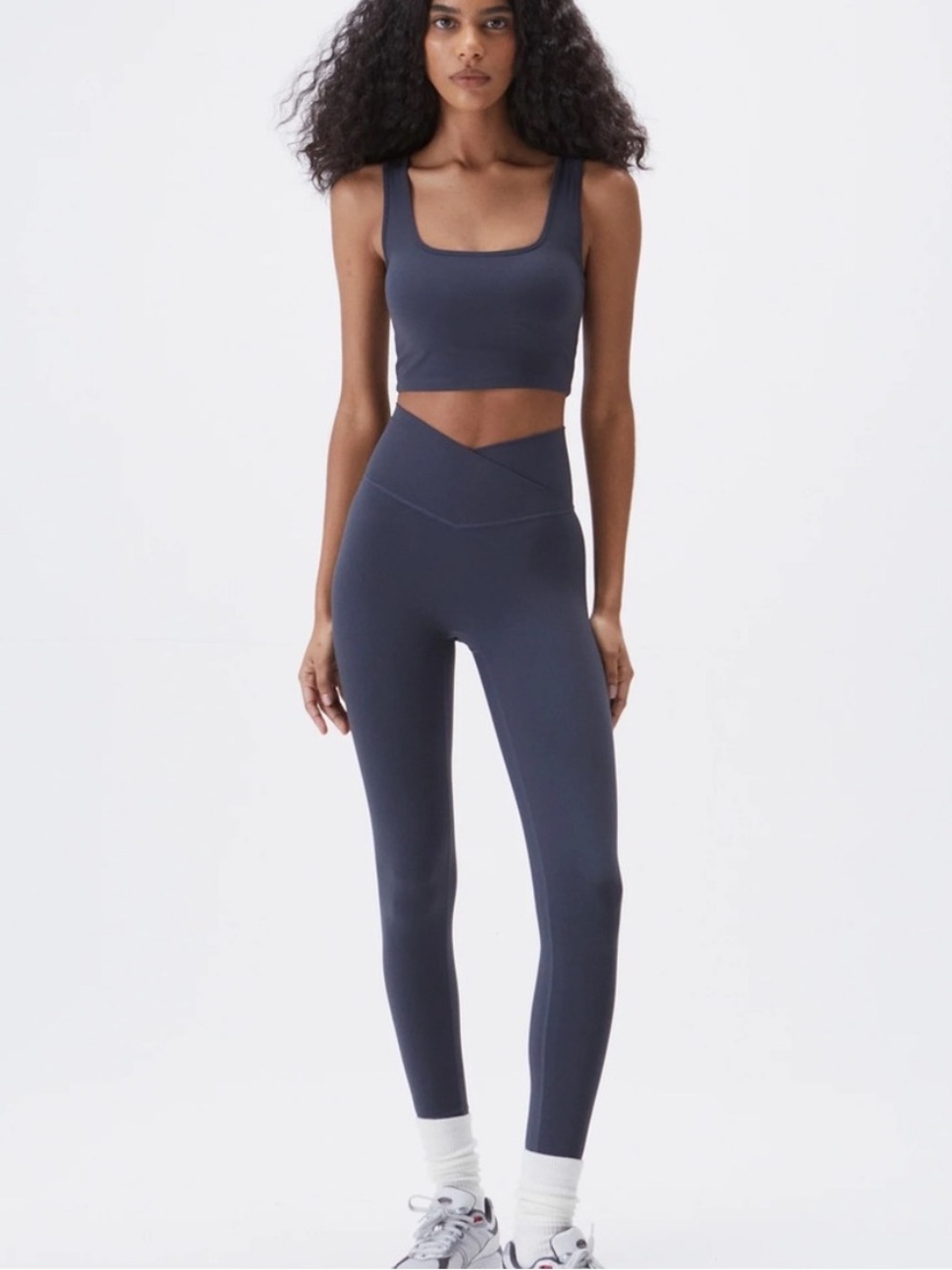 Adanola Ultimate Wrap Over Leggings in Midnight Blue